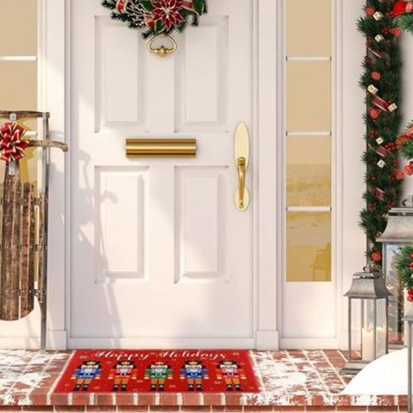 Nutcracker Kitchen Rug Christmas Doormat Entrance Welcome Mat Small Floor Carpet - Picture 5 of 5